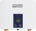 Tankless Small Water Heater Electric 120V 29.2Amp, ThermoMate 3500W On Demand Instant Hot Water Heater with Temperature Display for Kitchen Bathroom