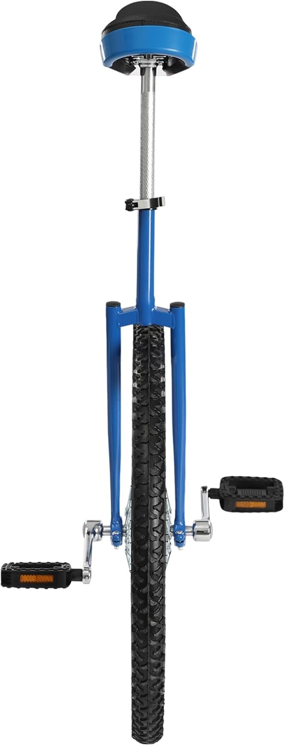 DYNAMI Unicycle with Excellent Steel Frame,Leakproof Tire,Adjustable Height,Curved PU Seat,Mute Bearing,Anti-Slip Designs,for Outdoor Sports Fitness