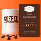 Fresh Roasted Coffee, Organic Bali Blue Moon Whole Bean Coffee, Medium Roast, USDA Organic, Kosher, 5 lb (80 oz)