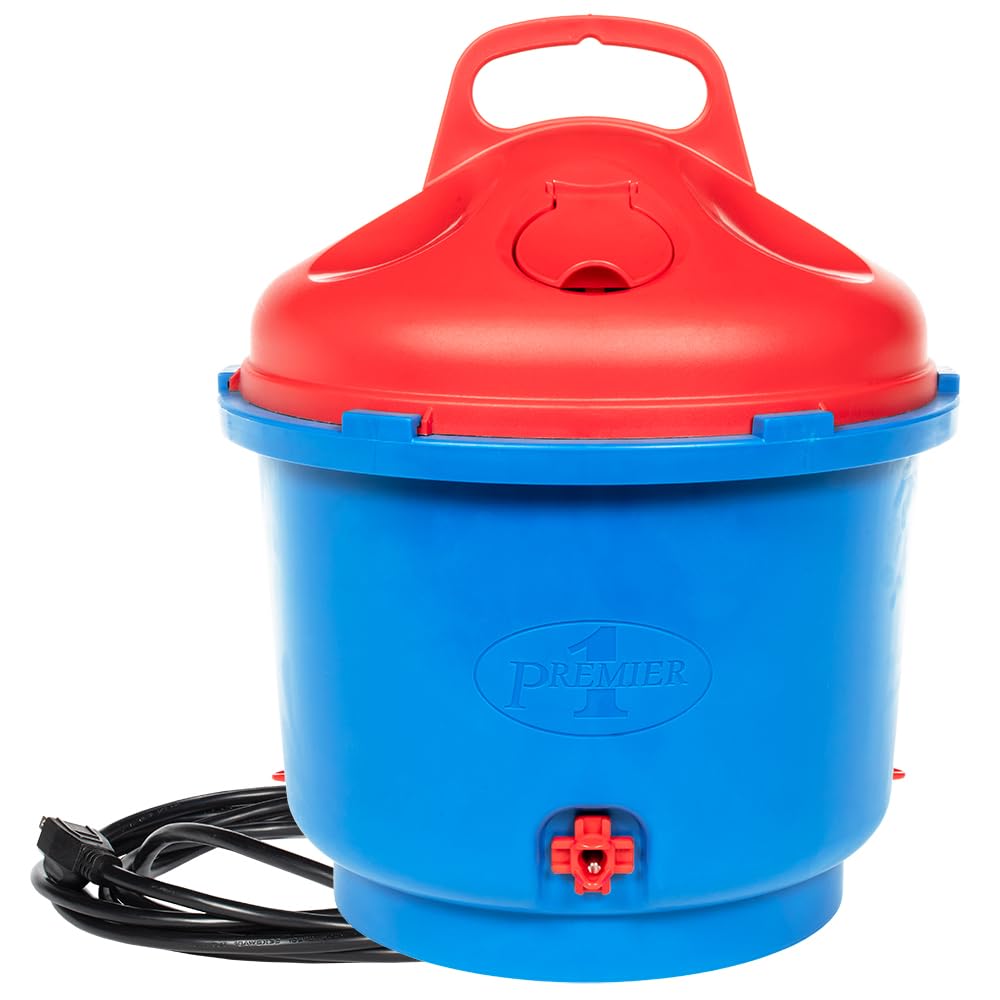 Premier 1 All-Season Heated Poultry Waterer for Chickens & Ducks – 3 Gallon