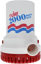 Rule 10 2000 GPH Bilge Pump 12V, Submersible, 1-1/8" Discharge