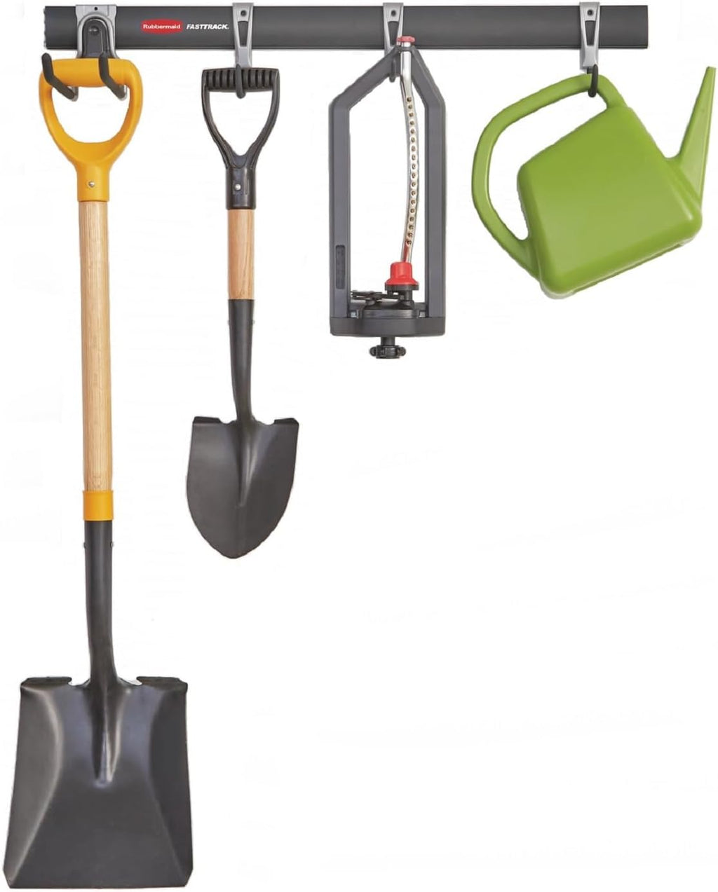 Rubbermaid Fasttrack Garage Organization System All-in-One Rail & Hook Kit, 5-Piece (1784417)