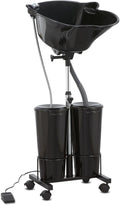 Portable Shampoo Bowl with Electric Pump (Pack of 1) | Adjustable Basin Height, Dual-Bucket Design with Drain Hoses | Home & Barber Use