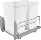 Rev-A-Shelf Double Pullout Trash Can w/Soft-Close Slides, 14.5" Min Opening
