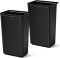 Briwooody 2 Pcs Large Capacity Trash Bins for Bussing Cart 22" H, 9" W, 13"L Attachable Trash Can Hauler for Rolling Utility Cart Accessories