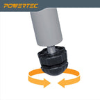 POWERTEC Portable Miter Saw Stand w/ Quick-release Mounting Brackets, 330Lbs Load Capacity, 8" Wheels and 3-Prong Tripple Outlets, Folding Design for