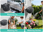 Retractable Garden Hose Reel, 65FT +6FT 5/8" Durable Wall Mounted Water Hose Reel with 180° Swivel Bracket, 9 Pattern Sprayer, 6Ft leader hose,Smooth