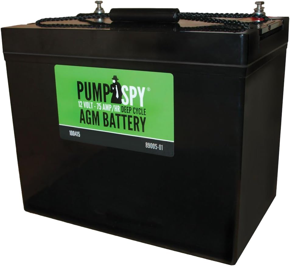 12V 75Ah AGM Battery for Sump Pumps, Maintenance-Free
