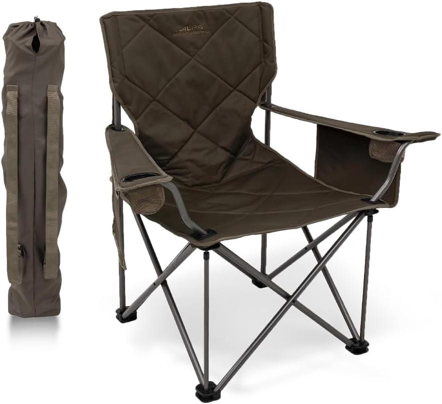 ALPS Mountaineering King Kong Camping Chairs for Adults with Mesh Cup Holders and Pockets, Built Durable and Reliable with Compact Foldable Steel