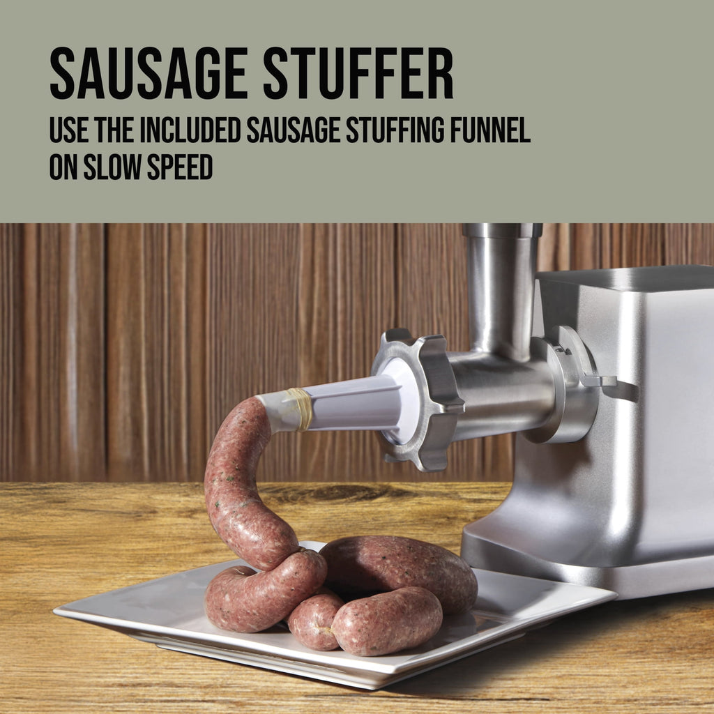 Mossy Oak #12 Electric Meat Grinder & Sausage Stuffer with 2 Stainless Steel Grinding Plates, 700 Watts
