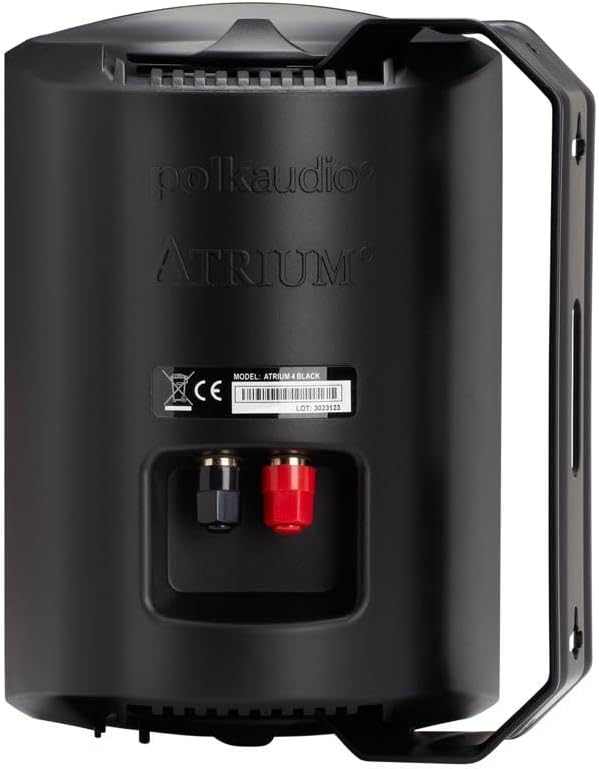 Polk Audio Atrium 4 Outdoor Speakers, Powerful Bass (Pair, Black)