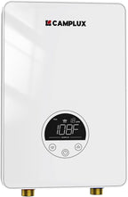 CAMPLUX Tankless Water Heater Electric 120V, 4.5kW Point of Use Instant Hot Water Heater, Save Space for Sink Wall Mounted LED Digital Display CSA