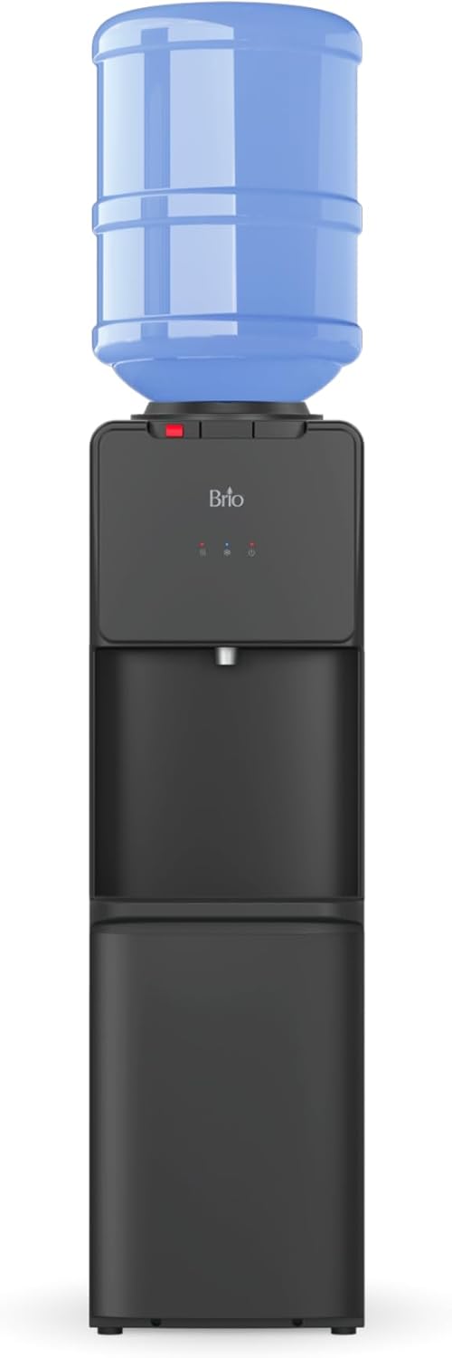 Brio 130 Series Top-Load Water Cooler Dispenser, Hot & Cold, Black