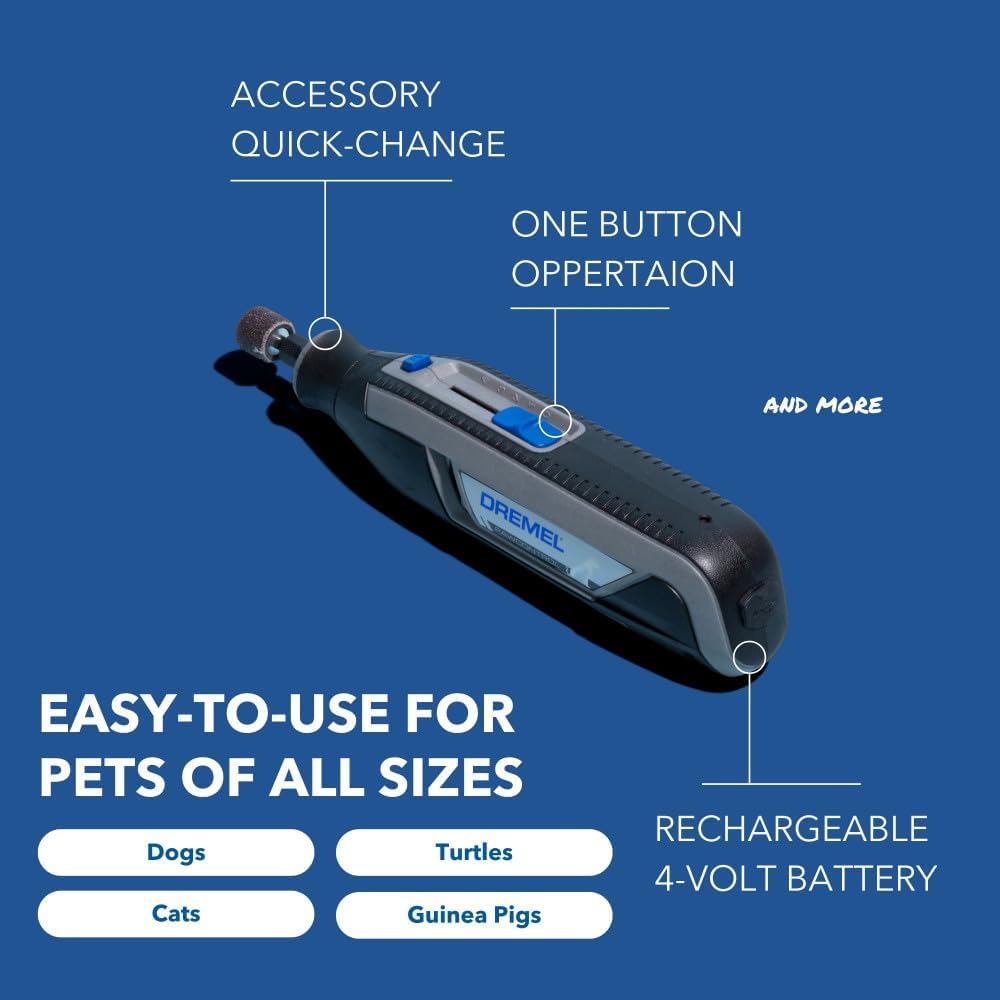 Dremel PawControl 7760-PET Dog Nail Grinder and Trimmer, Pet Grooming Kit