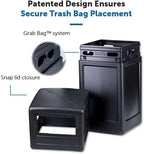 Commercial Zone-73290199 PolyTec 42 Gallon Square Waste Container with Dome Lid Color: Black