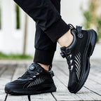 Unisex Steel Toe Shoes Closure System Laceless