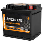 Autocessking Platinum AGM Battery, Group 140R Rechargeable Automotive Batteries for Car, H4 12 Volt 570 CCA 50Ah 80RC
