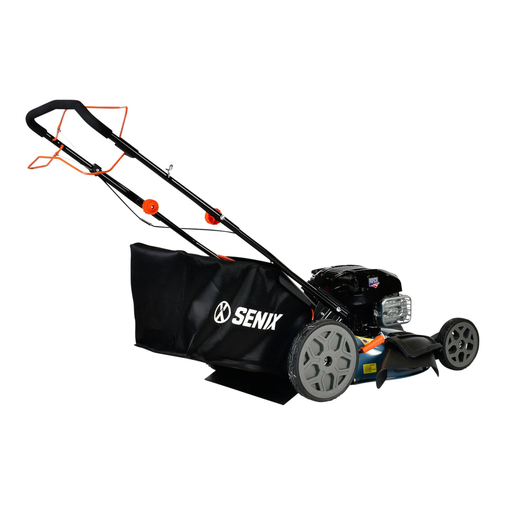 SENIX 22-Inch 163 cc 4-Cycle Gas RWD Self-Propelled Lawn Mower With 11-In Rear Wheels - LSSG-H1