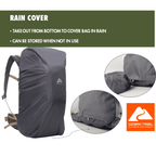 Ozark Trail Adult 60L Hiking Backpack, 420D Hexagon/600D Polyester, Tan and Gray