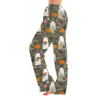 Fabrcox Halloween Womans Pajama Pants Ghost Pumpkin Candy Sleep Pants Women Fall Winter Festival Soft Lounge Pants for Women Khaki S
