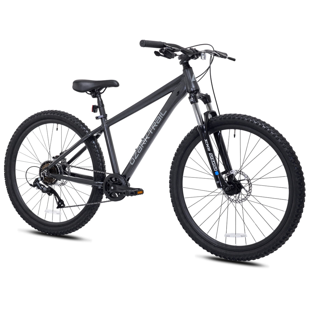 Ozark Trail Timber 27.5 in Mountain Bike, Small Frame, Fits Riders 5 ft 0 in-5 ft 6 in, Black, Adult, Unisex