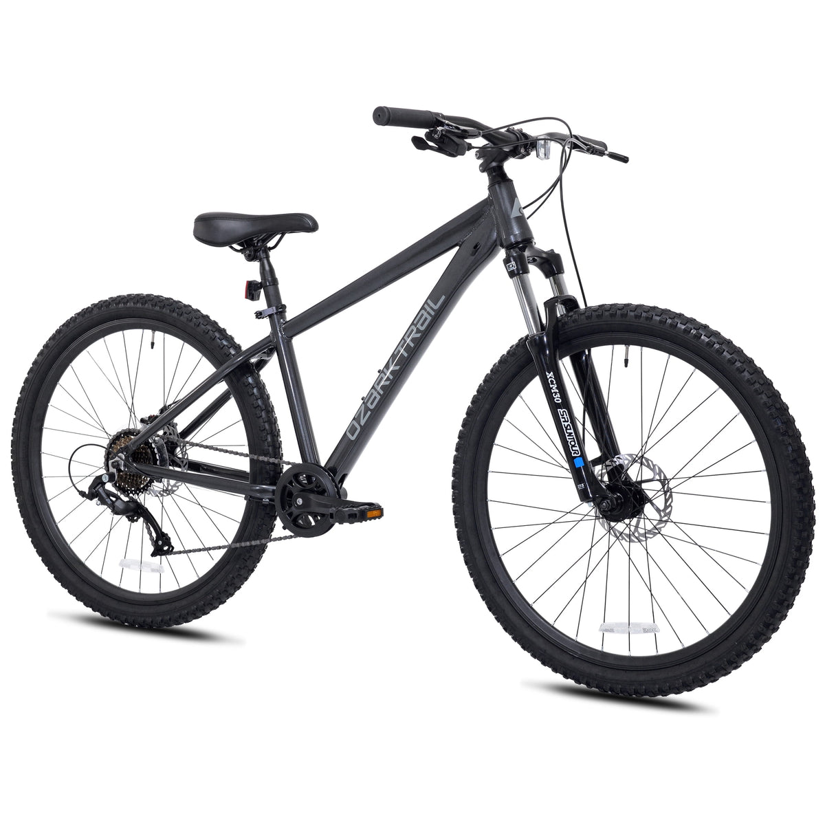 Ozark Trail Timber 27.5 in Mountain Bike, Small Frame, Fits Riders 5 ft 0 in-5 ft 6 in, Black, Adult, Unisex