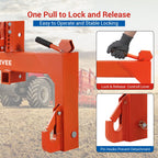 3-Point Cat 1 Quick Hitch, 3000 lb Lift, 27.5" Arm Span, 14.5"-17.5" Level Adjustment, with Adaptor