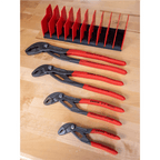 KNIPEX Cobra Pliers Set, 4-Piece With 10-Piece Tool Holder - 87 01 125, 87 01 180, 87 01 250, 87 01 300