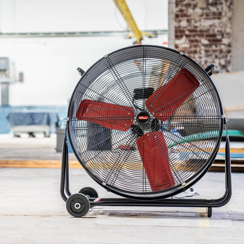 Hyper Tough 30 Inch 2-Speed Tilted Drum Fan Red & Black