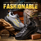 Unisex Steel Toe Shoes Closure System Laceless