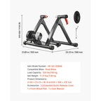 KFFKFF Foldable Magnetic Bike Trainer Stand, Adjustable 6-Level Resistance, Compatible with 26-29 Inch & 700C Wheels, Indoor Cycling Equipment with