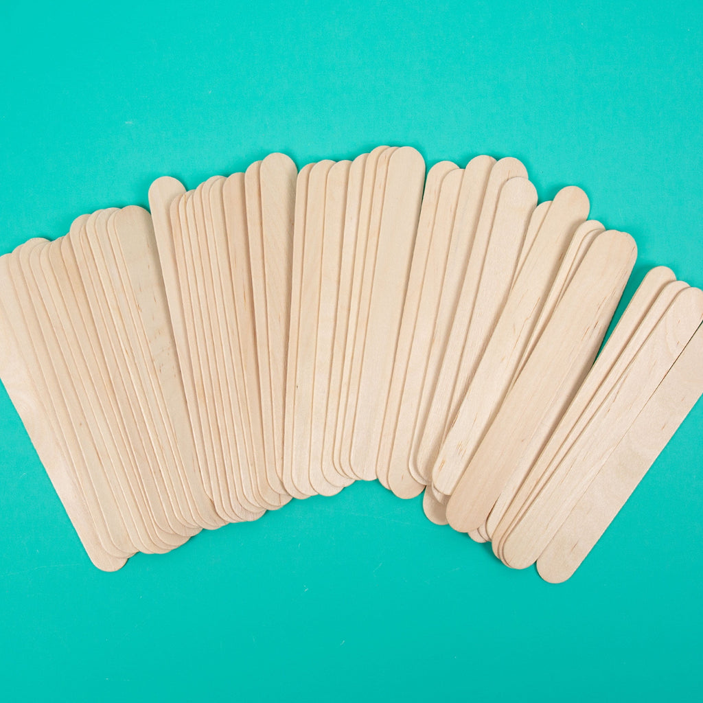 Hello Hobby Jumbo Wood Craft Sticks, 75-Pack