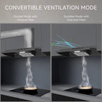 SNDOAS 30 inch Under Cabinet Range Hood Kitchen Cooking Vent 230CFM with Led Light Convertible,Black
