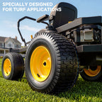 Dextrus Set of 2 20x8.00-8 Lawn Mower Tire & Wheel Assembly, Heavy Duty 4 Ply Tubeless Front Replacement Tires, 960 LBS Max Load for Riding Lawn