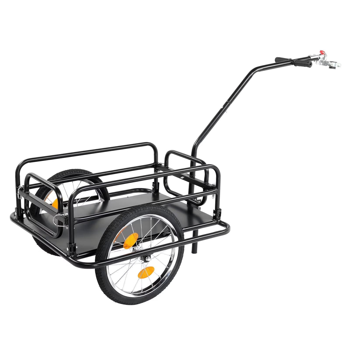 Ktaxon Two-Wheel Bicycle Cargo Trailer, Black, 16 in Inflatable Wheels