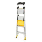 Gorilla Ladders Aluminum Dual Platform Ladder With Project Bucket, 5.5 Ft, 300 Lb Capacity
