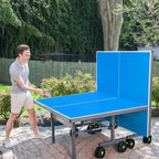 JOOLA Outdoor Table Tennis Table, 9 ft x 5 ft, Aluminum Surface, Foldable - Nova Pro Plus