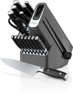 Ninja Foodi NeverDull 17-Piece Stainless Steel Knife Block Set With Built-In Sharpener - K32017