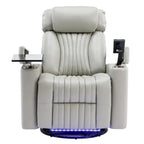 Power Recliner Chair With USB Charging Ports, Cup Holders And Swivel Tray Table - 270-Degree Swivel