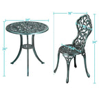 Yaheetech 3-Piece Aluminum Patio Bistro Set With 2 Chairs And Table - Antique Finish