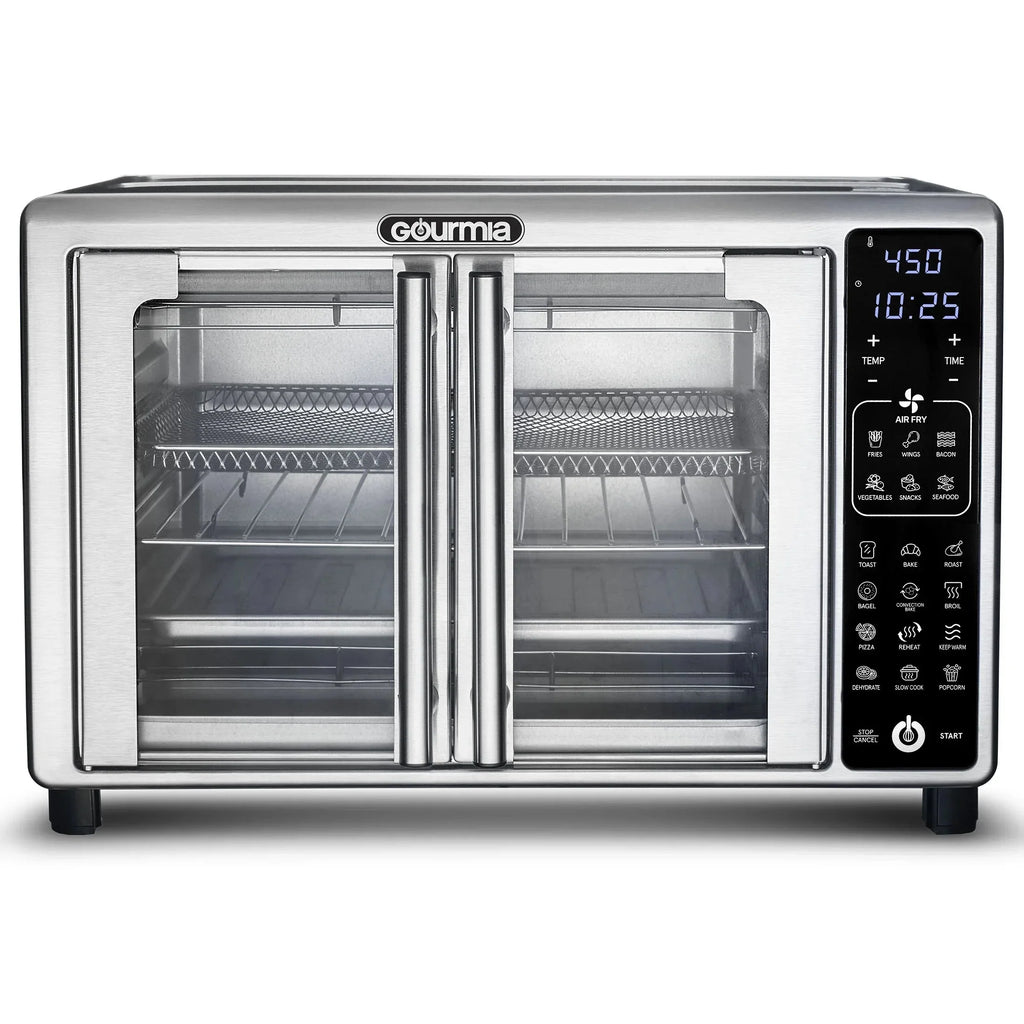Gourmia French Door Digital Toaster Oven Air Fryer, 6-Slice, 24L, Stainless Steel - GTF2440