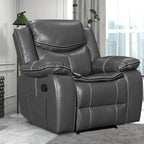 Leather Recliner Lounge Chair - Wide Seat
