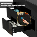 9-Drawer MDF Dresser With LED Lights, 15.7 W x 55.1 L x 30.3 H