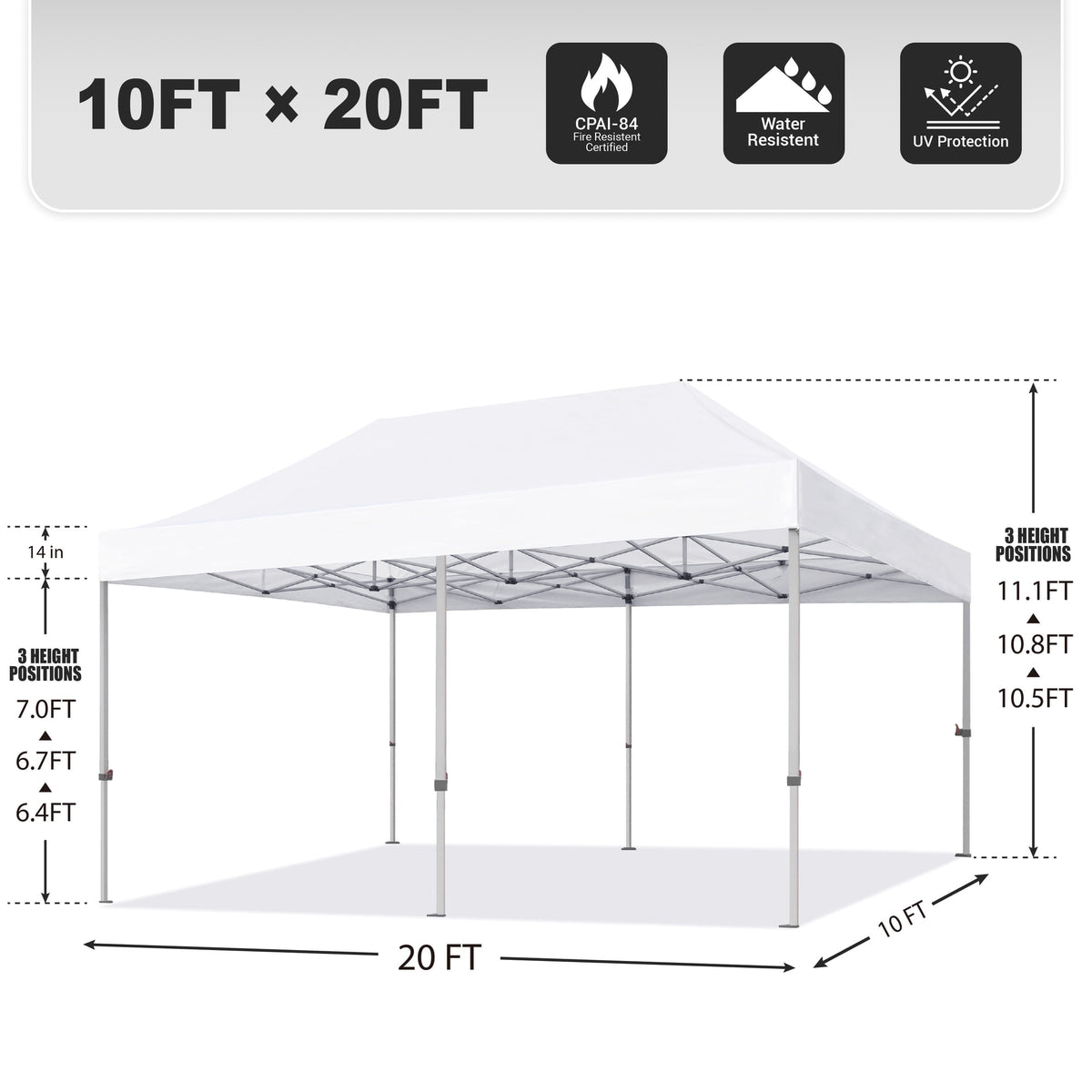 Eurmax Canopy 10' x 20' Violet Pop-up Outdoor Canopy, Heavy Duty Roller Bag