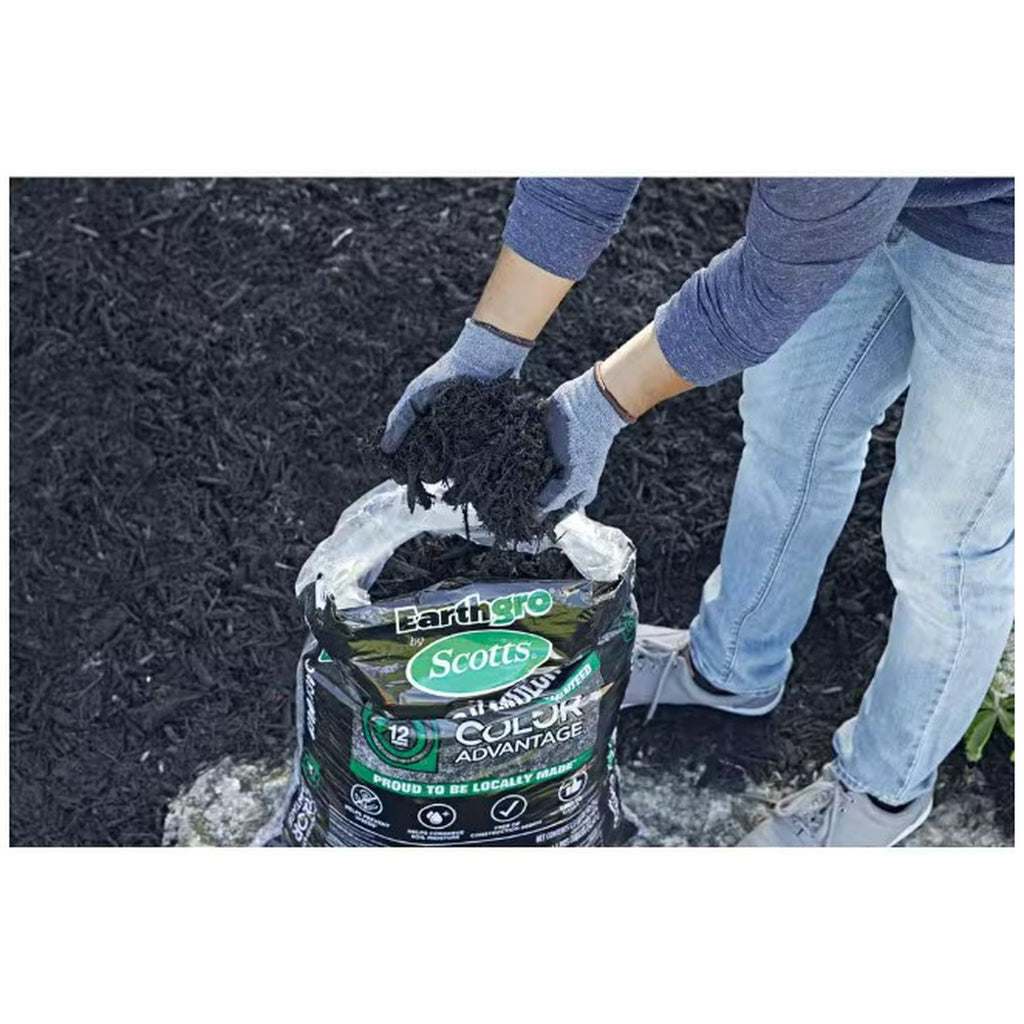 Lot of 6 bags total 9 Cu. Ft. Scotts Earthgro Black Mulch. delivered to ur door