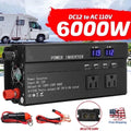 6000W Car Power Inverter DC 12V To 110V AC with Dual Outlets and USB Charger, High-Capacity Power Converter for Vehicles Trucks Camping and Outdoor