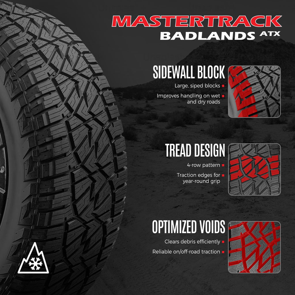 Mastertrack Badlands ATX 235/65R17 108H All Terrain SUV/CUV Tire 235/65/17 (Tire Only)