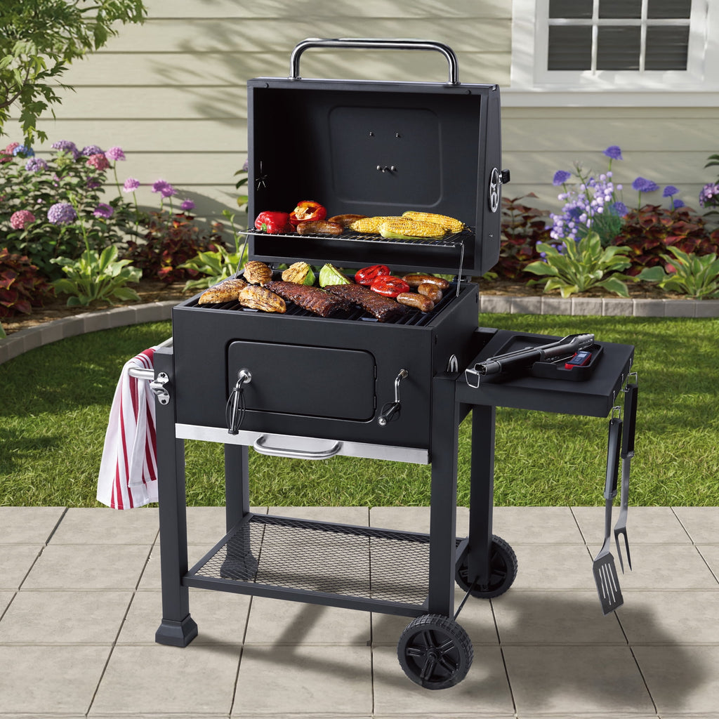 Expert Grill Heavy Duty Charcoal Grill 24 Inch Black Steel