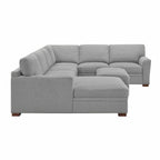 Thomasville Fabric Sectional With Storage Ottoman, 4-Piece, Gray - Langdon