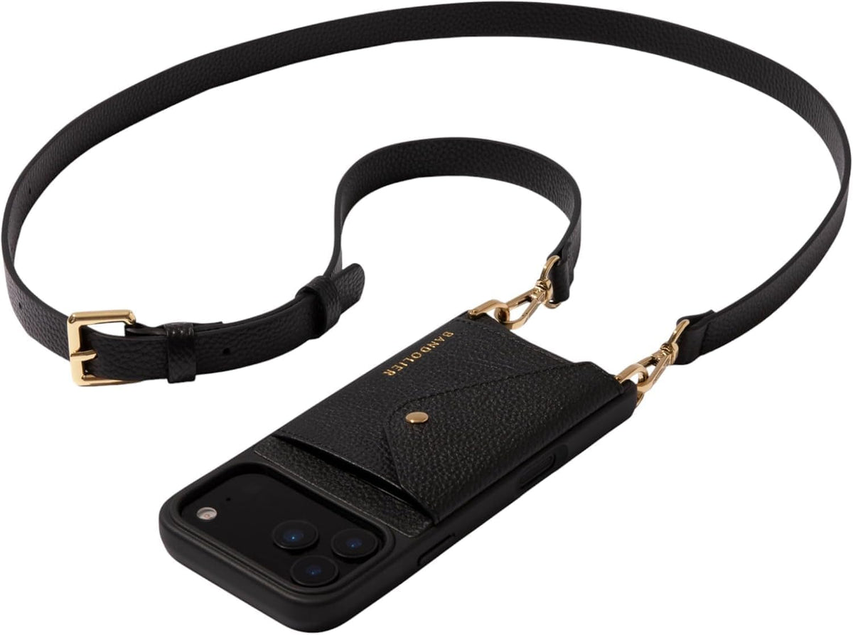 Bandolier Hailey Chrome Leather Crossbody Compatible With iPhone 18 Pro Max